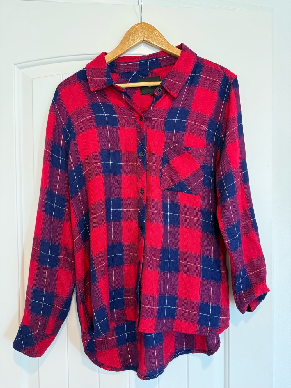 Rails Red & Navy Plaid Button-Down Shirt